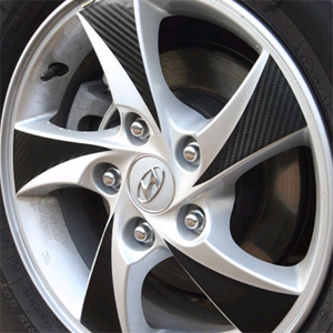 [ Elantra 2010~ ï¼ˆAvante MD) auto parts ] 15,16inch carbon wheel sticker Made in Korea